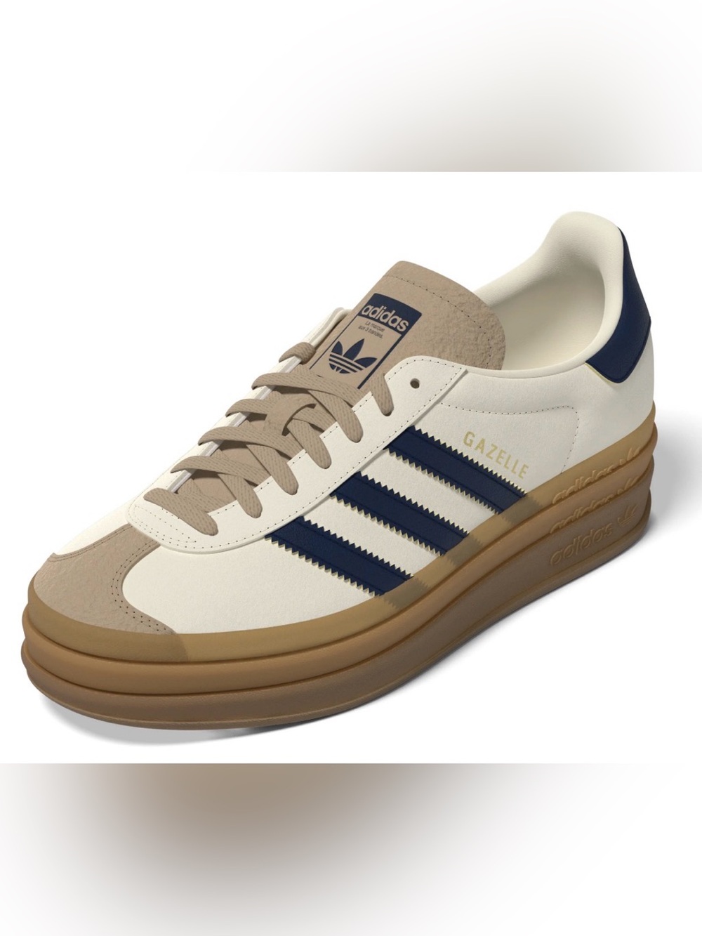 adidas Gazelle Sneakers - White, Navy & Gum